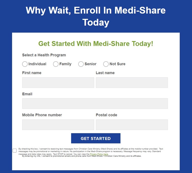 Medi-Share Cost Estimate