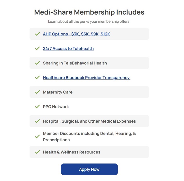 Medi-Share Cost Per Month