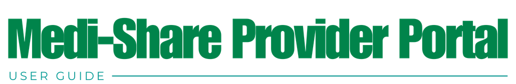 Medi-Share Provider Portal​